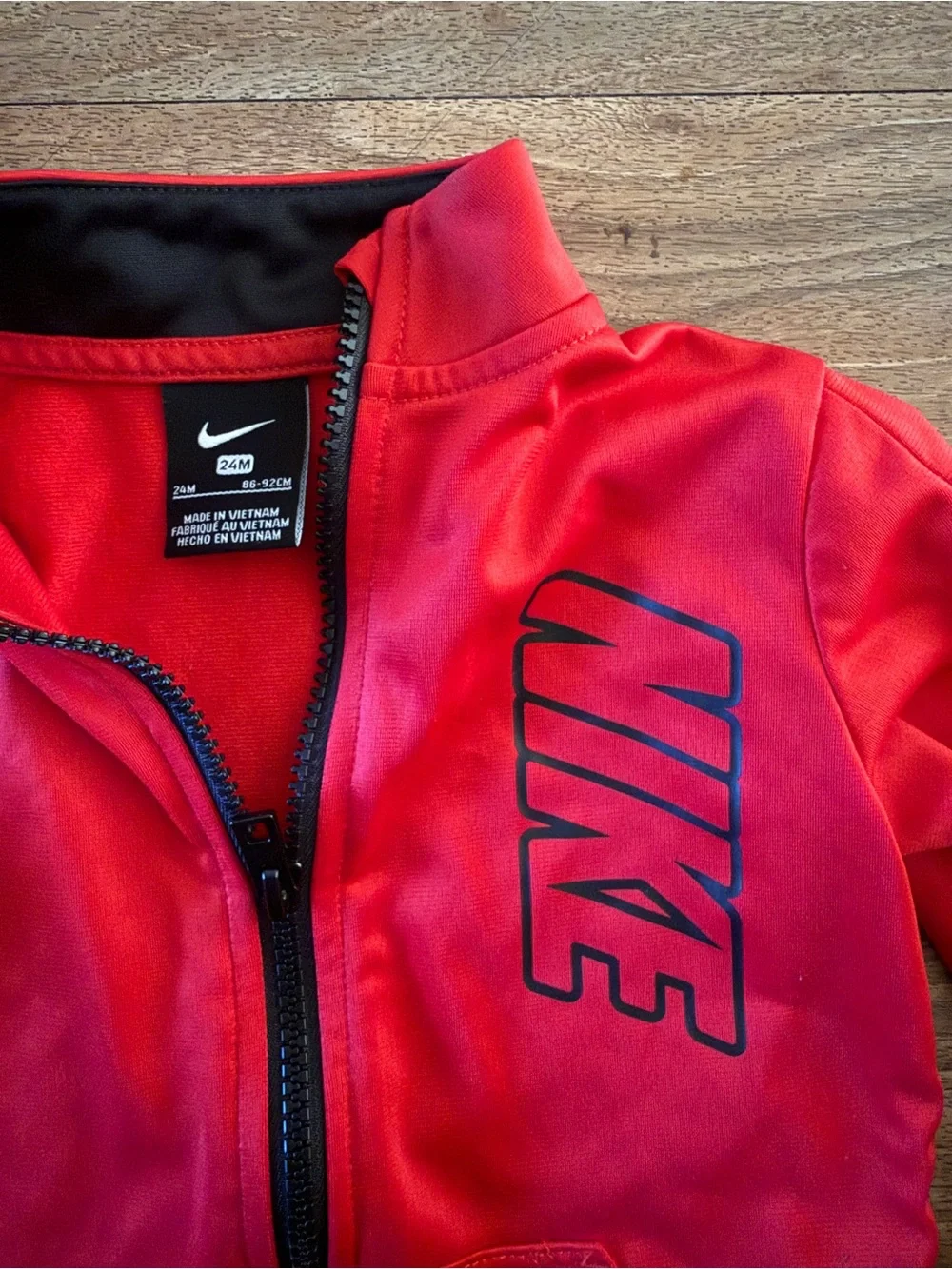 Nike Red and Black Kids Athletic Hoodie & Joggers Set